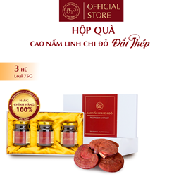 Cao linh chi nguyên chất - Hộp 3 hũ (75gr/hũ)